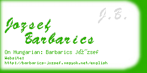 jozsef barbarics business card